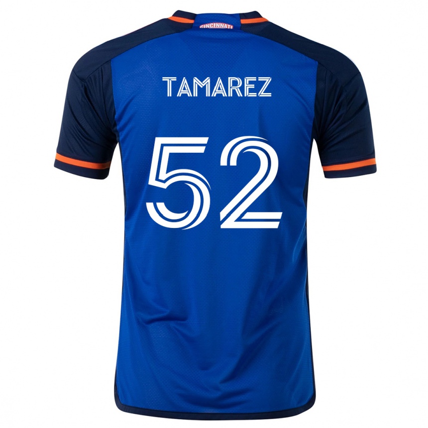 Férfi Labdarúgás Lucas Tamarez #52 Kék Fehér Hazai Jersey 2024/25 Mez Póló Ing