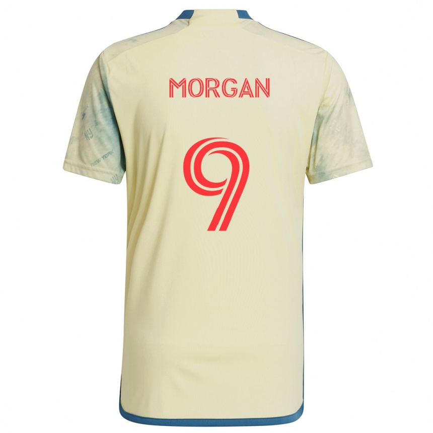 Férfi Labdarúgás Lewis Morgan #9 Sárga Piros Kék Hazai Jersey 2024/25 Mez Póló Ing