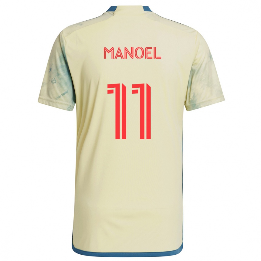 Férfi Labdarúgás Elias Manoel #11 Sárga Piros Kék Hazai Jersey 2024/25 Mez Póló Ing