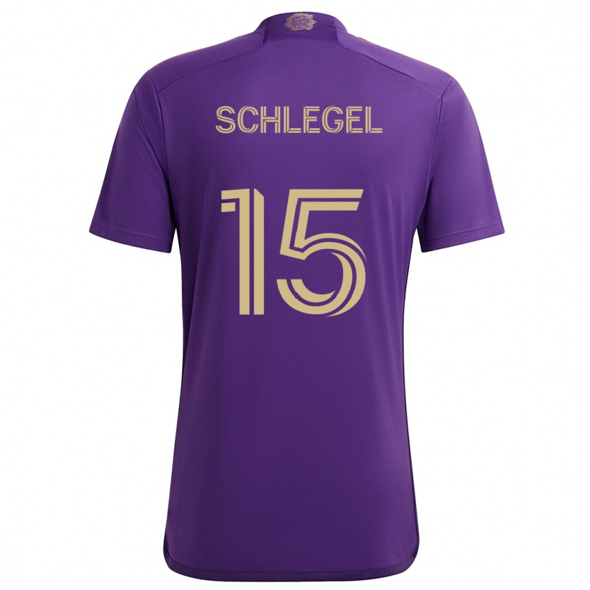 Férfi Labdarúgás Rodrigo Schlegel #15 Lila Sárga Hazai Jersey 2024/25 Mez Póló Ing