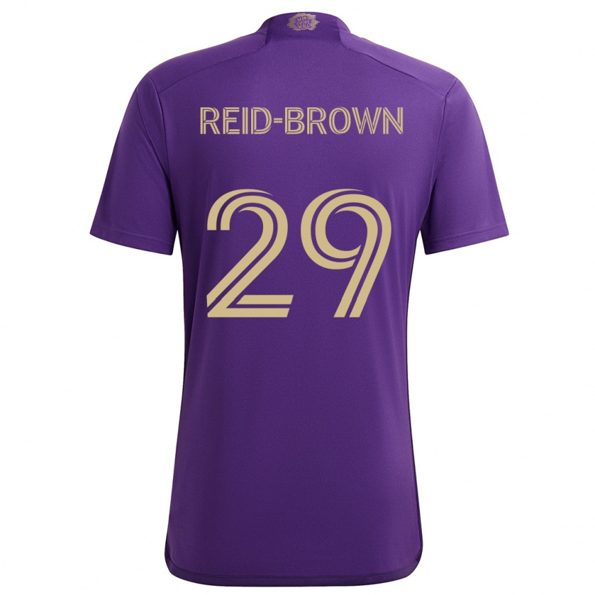 Férfi Labdarúgás Tahir Reid-Brown #29 Lila Sárga Hazai Jersey 2024/25 Mez Póló Ing