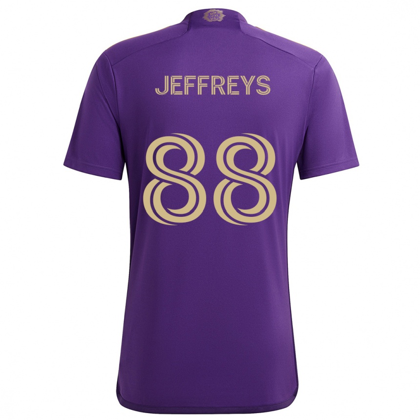 Férfi Labdarúgás Tj Jeffreys #88 Lila Sárga Hazai Jersey 2024/25 Mez Póló Ing