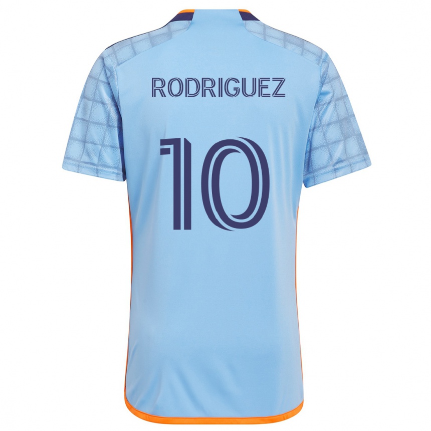 Férfi Labdarúgás Santiago Rodríguez #10 Kék Narancs Hazai Jersey 2024/25 Mez Póló Ing