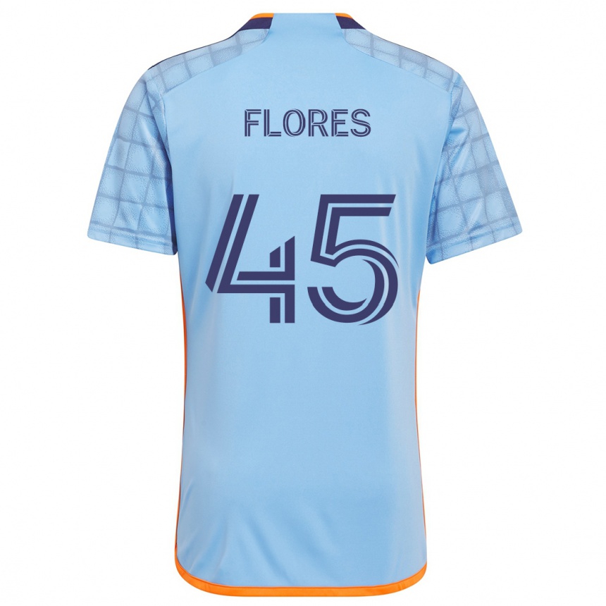 Férfi Labdarúgás Brian Flores #45 Kék Narancs Hazai Jersey 2024/25 Mez Póló Ing