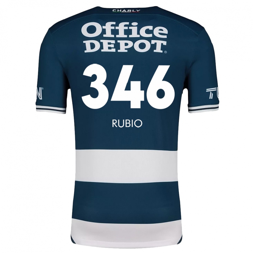 Férfi Labdarúgás Mateo Rubio #346 Kék Fehér Hazai Jersey 2024/25 Mez Póló Ing