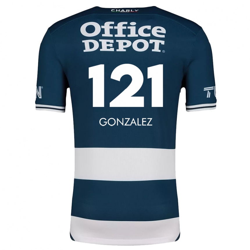 Férfi Labdarúgás Cristian González #121 Kék Fehér Hazai Jersey 2024/25 Mez Póló Ing