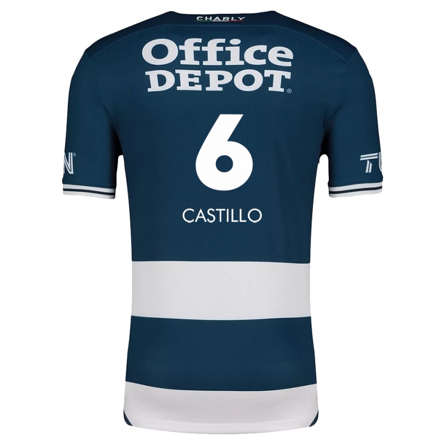 Férfi Labdarúgás Byron Castillo #6 Kék Fehér Hazai Jersey 2024/25 Mez Póló Ing