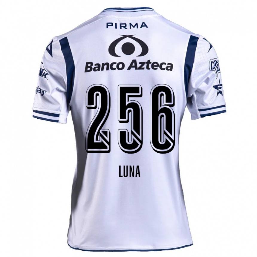 Férfi Labdarúgás Ángel Luna #256 Fehér Sötétkék Hazai Jersey 2024/25 Mez Póló Ing