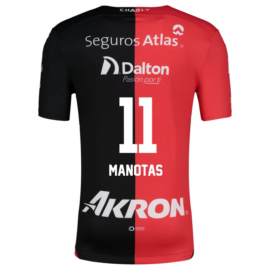 Férfi Labdarúgás Mauro Manotas #11 Piros Fekete Hazai Jersey 2024/25 Mez Póló Ing