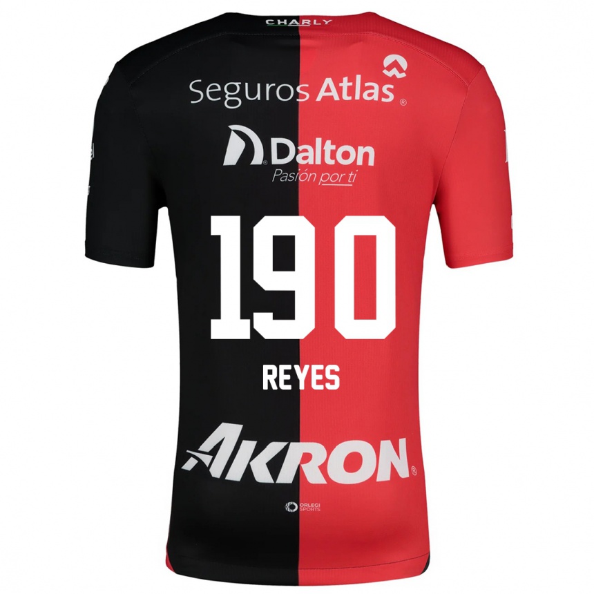 Férfi Labdarúgás Óscar Reyes #190 Piros Fekete Hazai Jersey 2024/25 Mez Póló Ing