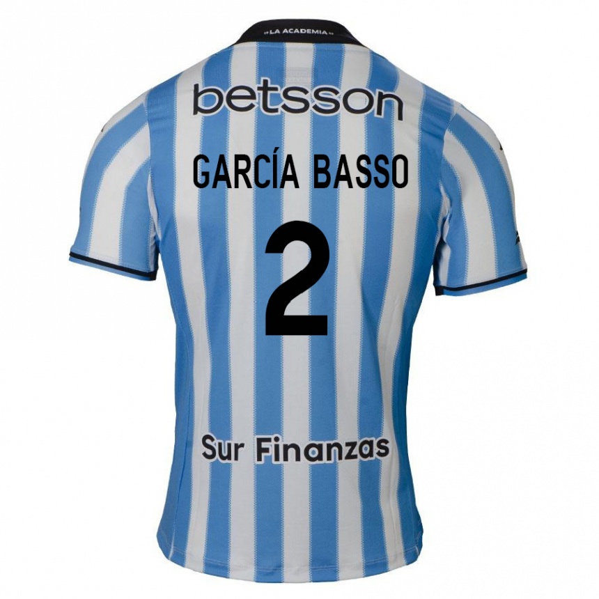 Férfi Labdarúgás Agustín García Basso #2 Kék Fehér Fekete Hazai Jersey 2024/25 Mez Póló Ing