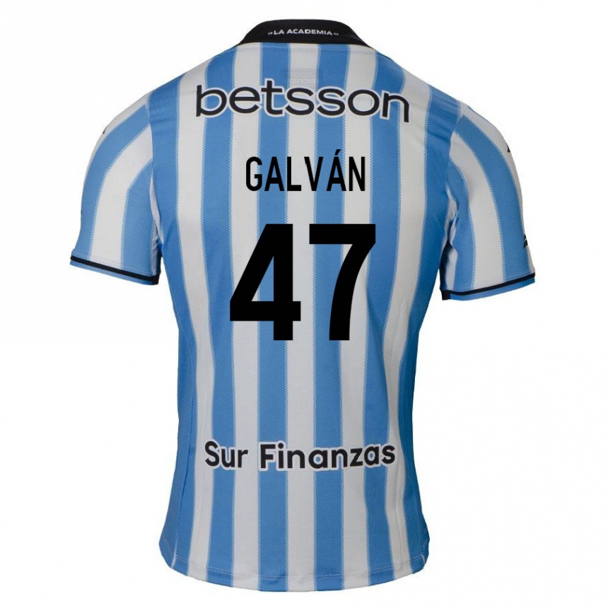 Férfi Labdarúgás Ignacio Galván #47 Kék Fehér Fekete Hazai Jersey 2024/25 Mez Póló Ing