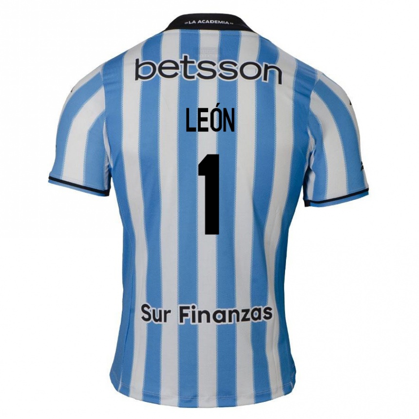 Férfi Labdarúgás Roberto León #1 Kék Fehér Fekete Hazai Jersey 2024/25 Mez Póló Ing