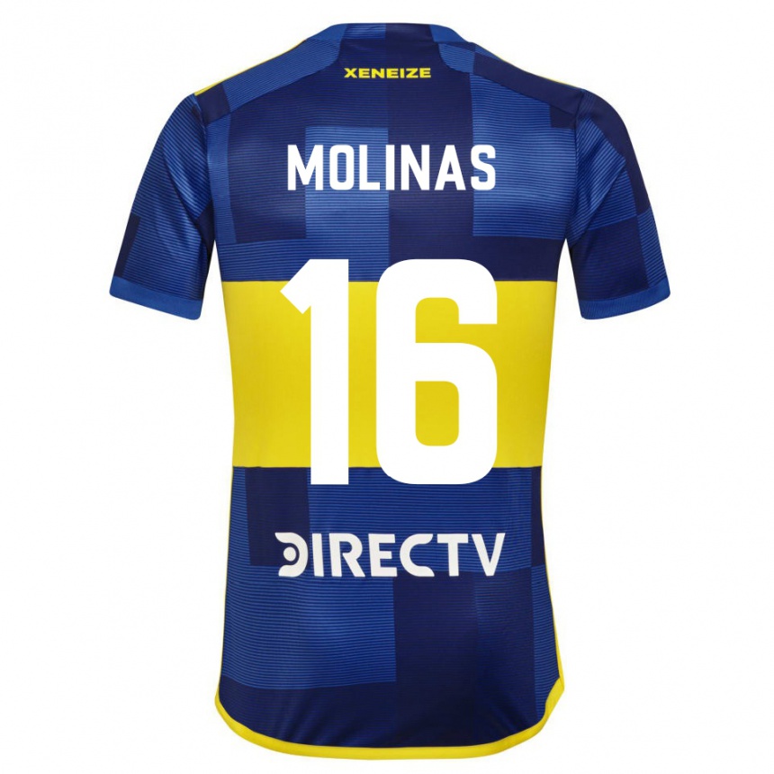 Férfi Labdarúgás Aaron Molinas #16 Kék Sárga Hazai Jersey 2024/25 Mez Póló Ing