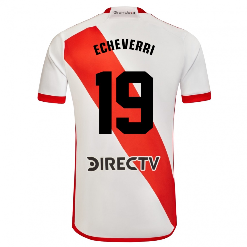 Férfi Labdarúgás Claudio Echeverri #19 Fehér Piros Hazai Jersey 2024/25 Mez Póló Ing