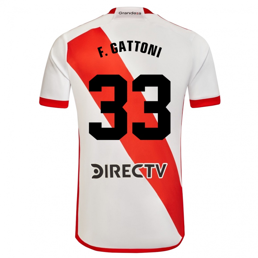 Férfi Labdarúgás Federico Gattoni #33 Fehér Piros Hazai Jersey 2024/25 Mez Póló Ing