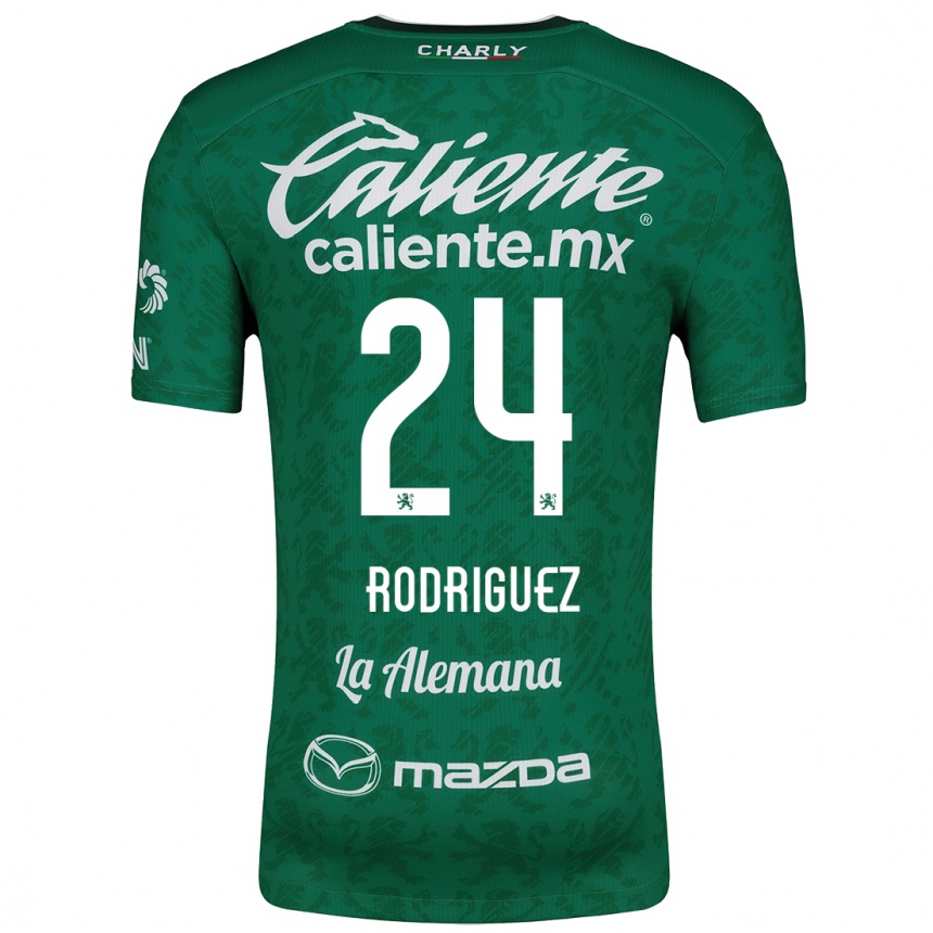 Férfi Labdarúgás Osvaldo Rodríguez #24 Zöld Fehér Hazai Jersey 2024/25 Mez Póló Ing