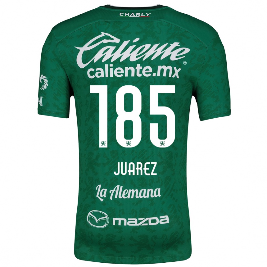 Férfi Labdarúgás Moisés Juárez #185 Zöld Fehér Hazai Jersey 2024/25 Mez Póló Ing