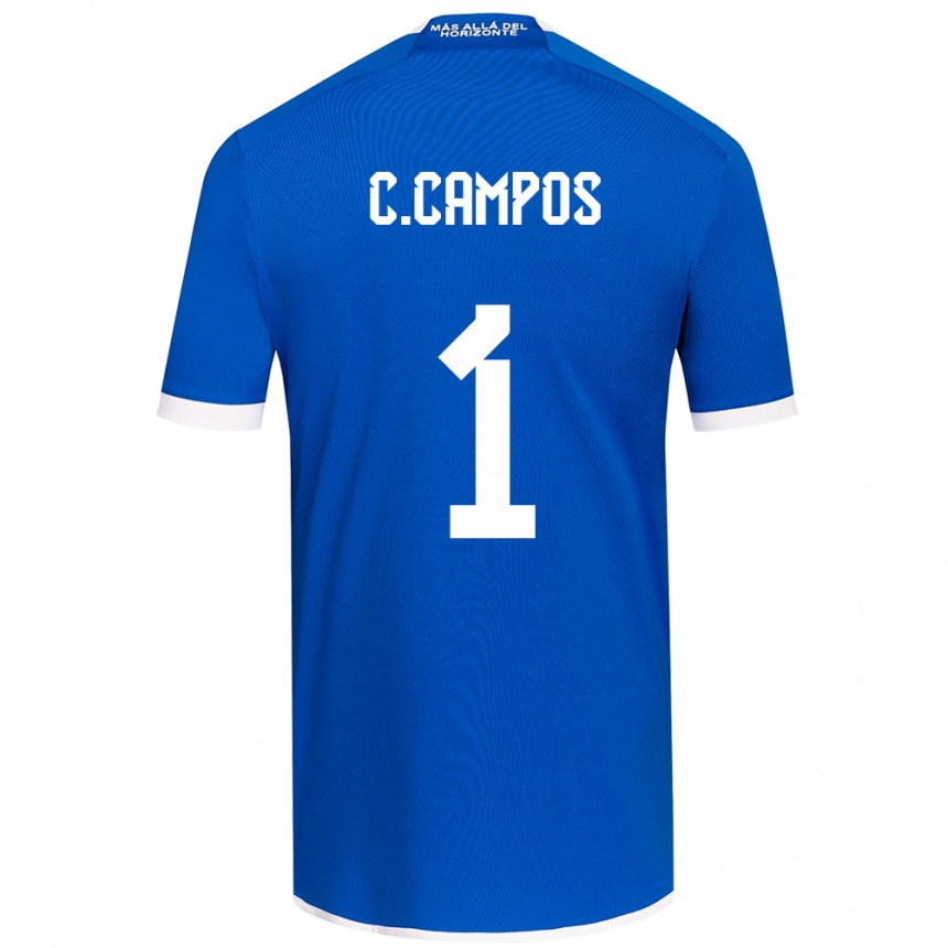 Férfi Labdarúgás Cristóbal Campos #1 Kék Fehér Hazai Jersey 2024/25 Mez Póló Ing