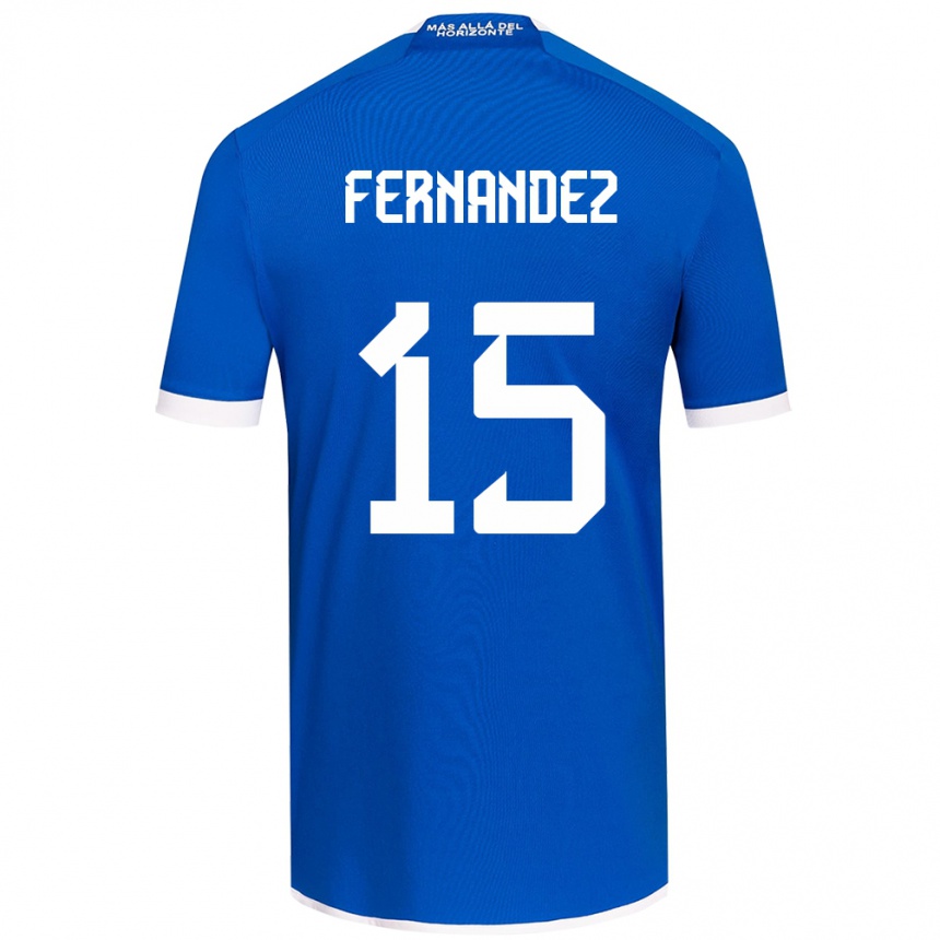 Férfi Labdarúgás Vicente Fernández #15 Kék Fehér Hazai Jersey 2024/25 Mez Póló Ing