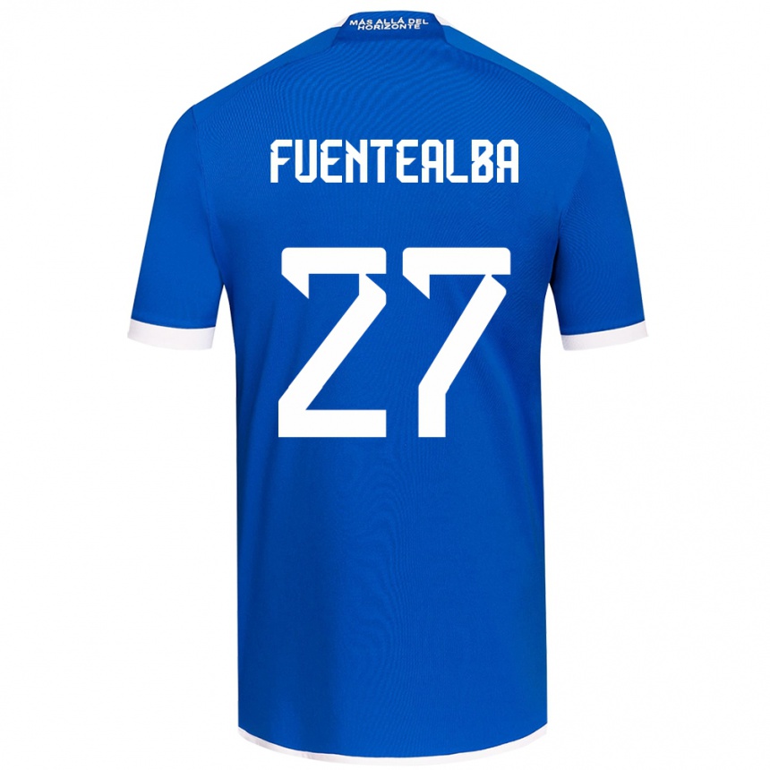 Férfi Labdarúgás Jeison Fuentealba #27 Kék Fehér Hazai Jersey 2024/25 Mez Póló Ing