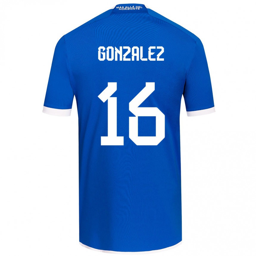 Férfi Labdarúgás Monserratt González #16 Kék Fehér Hazai Jersey 2024/25 Mez Póló Ing