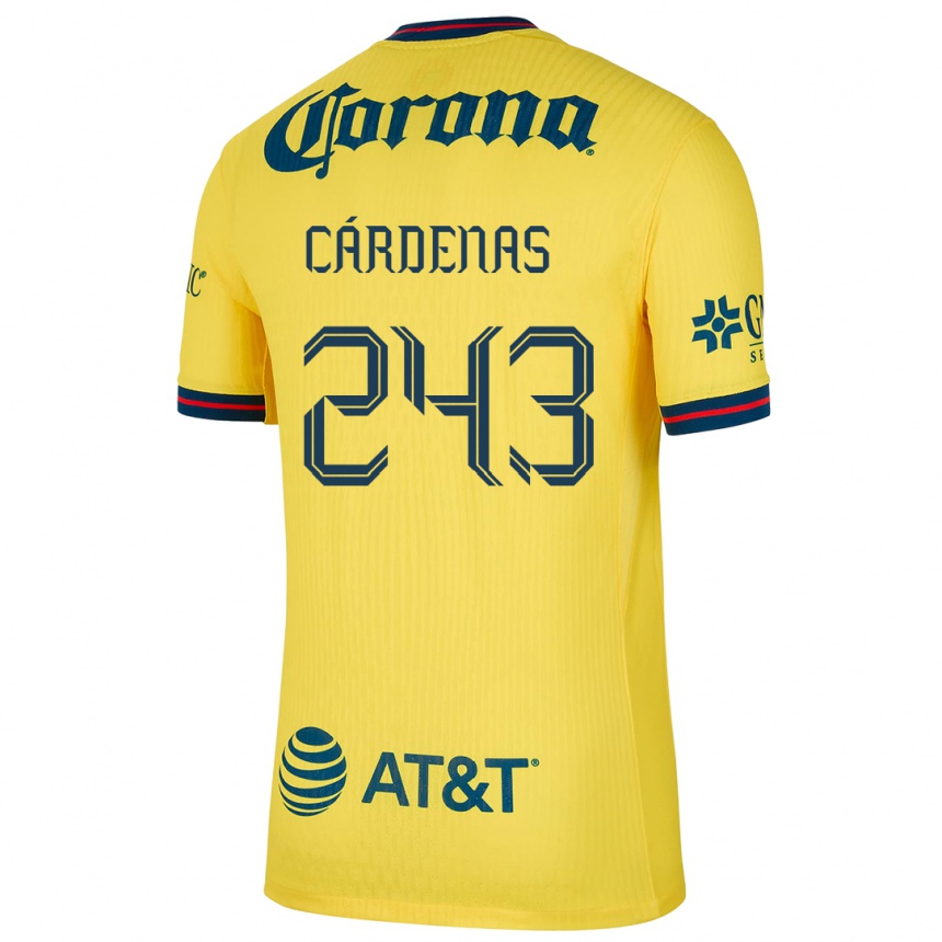 Férfi Labdarúgás Alejandro Cárdenas #243 Sárga Kék Hazai Jersey 2024/25 Mez Póló Ing