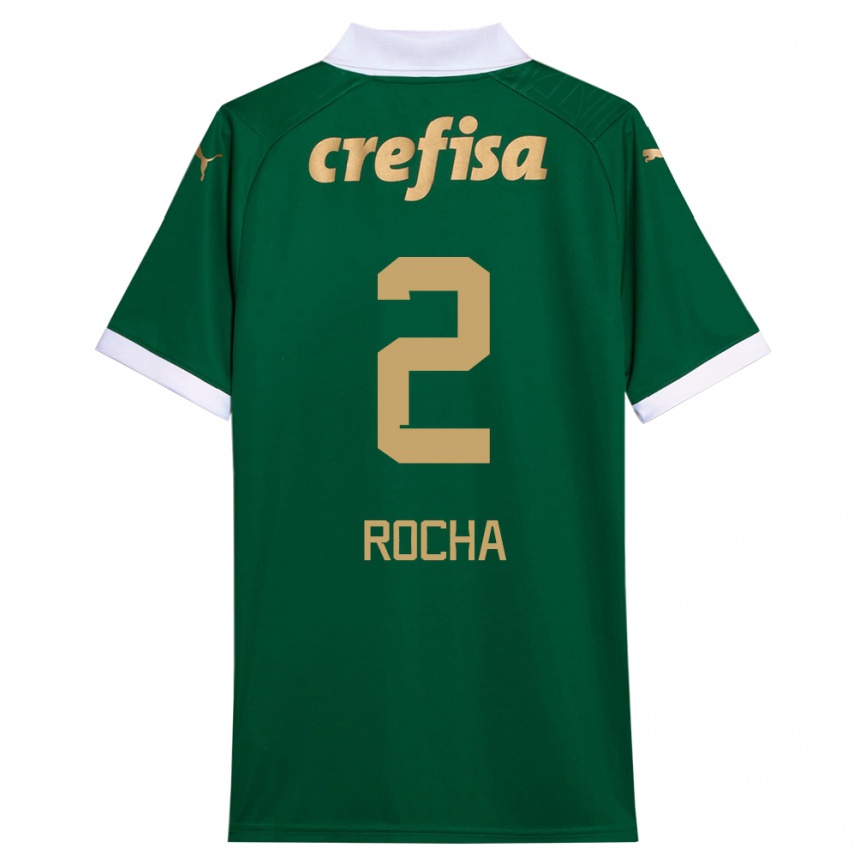 Férfi Labdarúgás Marcos Rocha #2 Zöld Fehér Hazai Jersey 2024/25 Mez Póló Ing