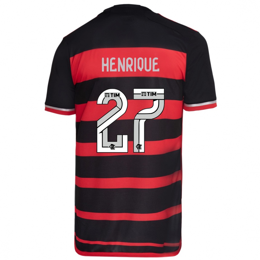 Férfi Labdarúgás Bruno Henrique #27 Piros Fekete Hazai Jersey 2024/25 Mez Póló Ing