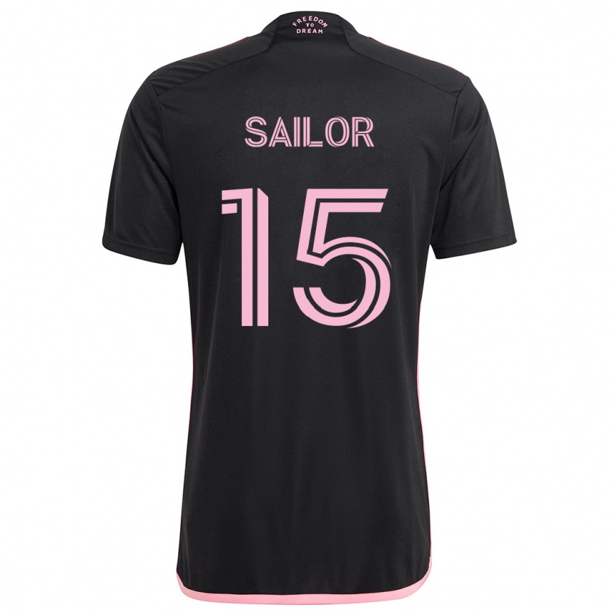 Férfi Labdarúgás Ryan Sailor #15 Fekete Idegenbeli Jersey 2024/25 Mez Póló Ing