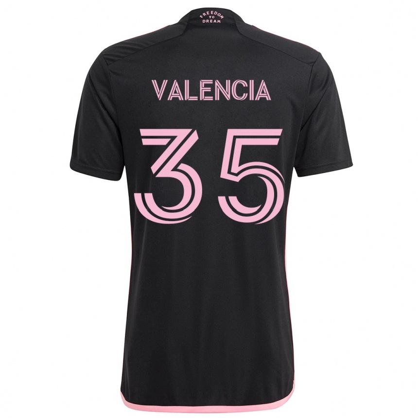 Férfi Labdarúgás Felipe Valencia #35 Fekete Idegenbeli Jersey 2024/25 Mez Póló Ing