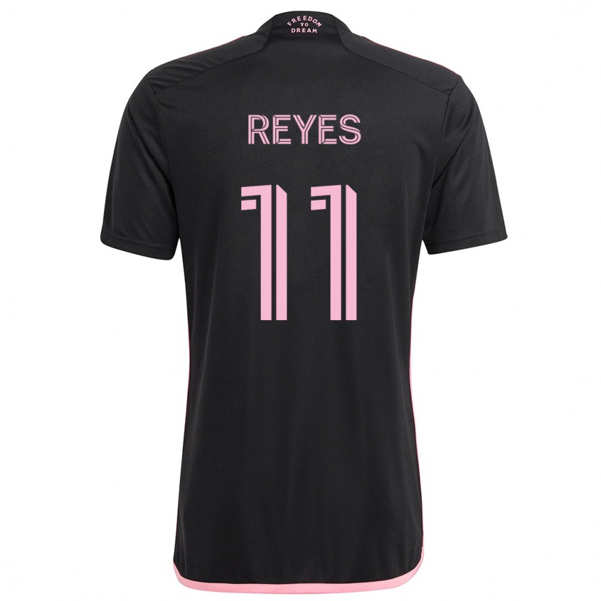 Férfi Labdarúgás Dairon Reyes #11 Fekete Idegenbeli Jersey 2024/25 Mez Póló Ing