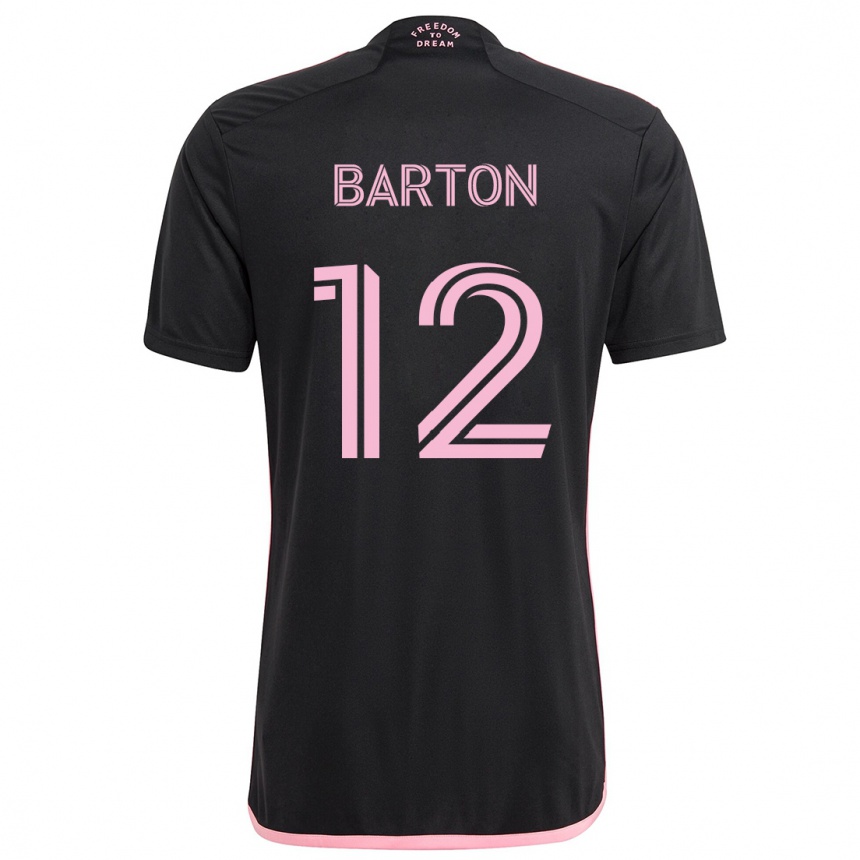 Férfi Labdarúgás Tye Barton #12 Fekete Idegenbeli Jersey 2024/25 Mez Póló Ing