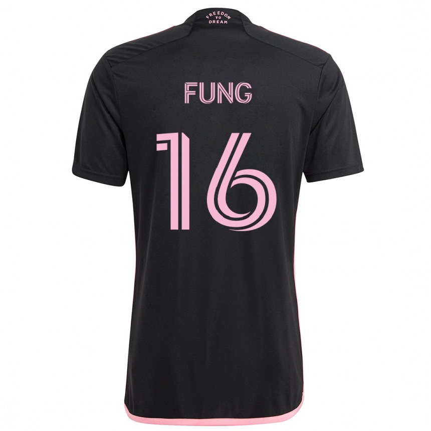 Férfi Labdarúgás Victor Fung #16 Fekete Idegenbeli Jersey 2024/25 Mez Póló Ing