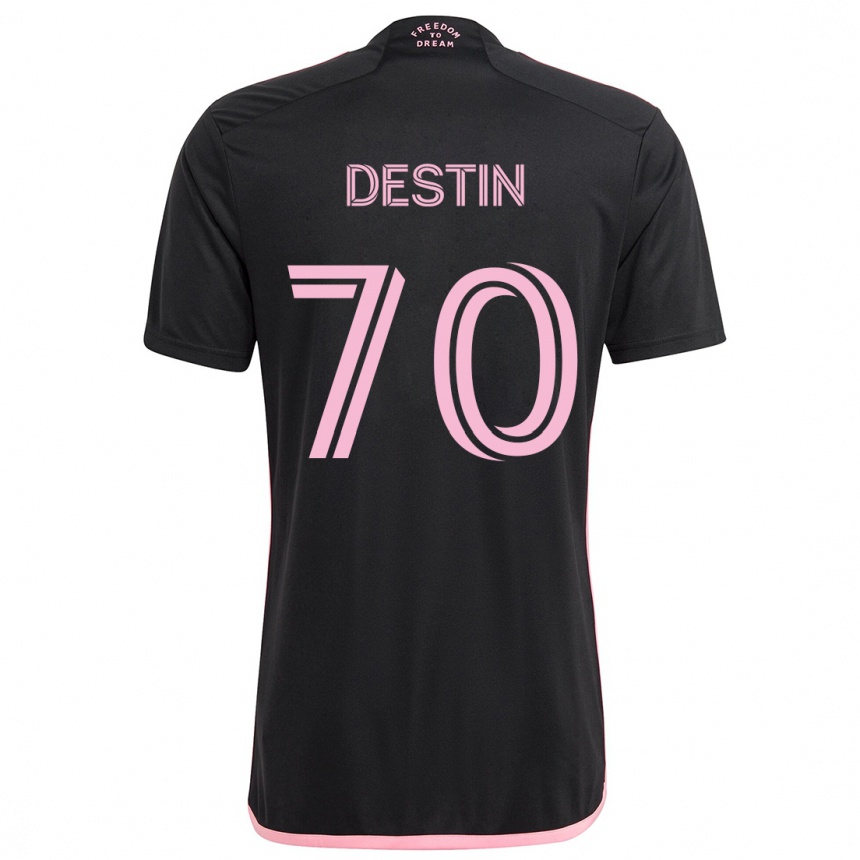 Férfi Labdarúgás Bryan Destin #70 Fekete Idegenbeli Jersey 2024/25 Mez Póló Ing