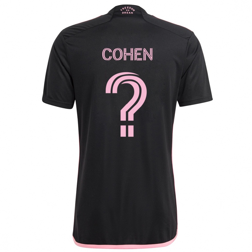 Férfi Labdarúgás Yuval Cohen #0 Fekete Idegenbeli Jersey 2024/25 Mez Póló Ing