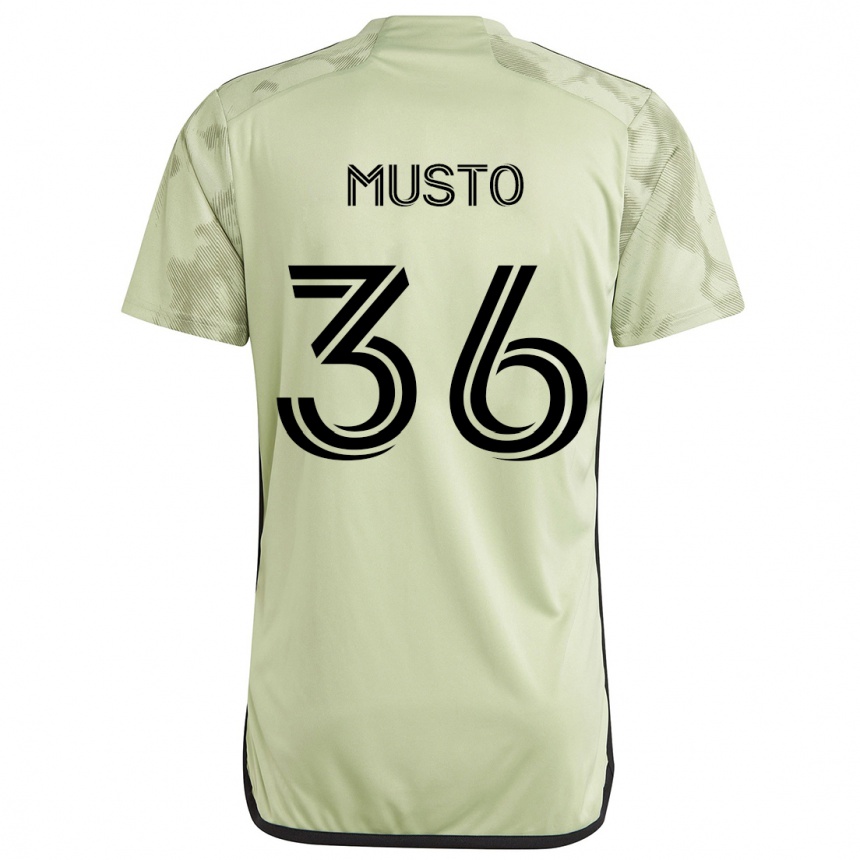 Férfi Labdarúgás Tommy Musto #36 Világos Zöld Idegenbeli Jersey 2024/25 Mez Póló Ing