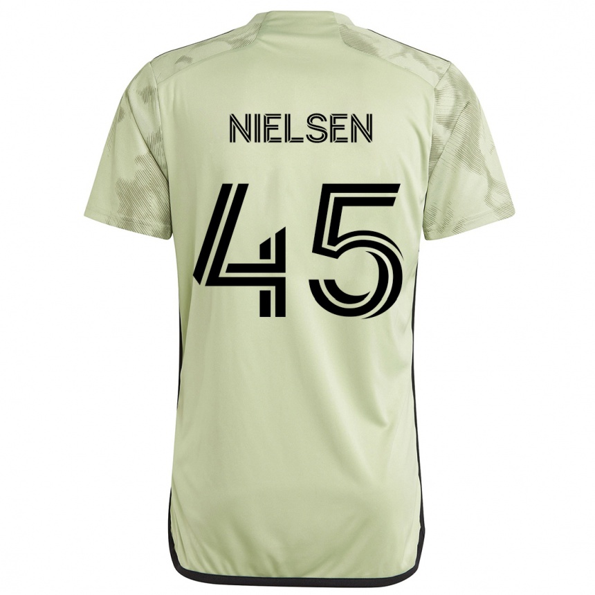 Férfi Labdarúgás Kenny Nielsen #45 Világos Zöld Idegenbeli Jersey 2024/25 Mez Póló Ing