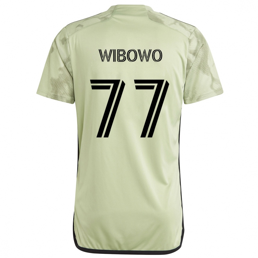 Férfi Labdarúgás Adrian Wibowo #77 Világos Zöld Idegenbeli Jersey 2024/25 Mez Póló Ing