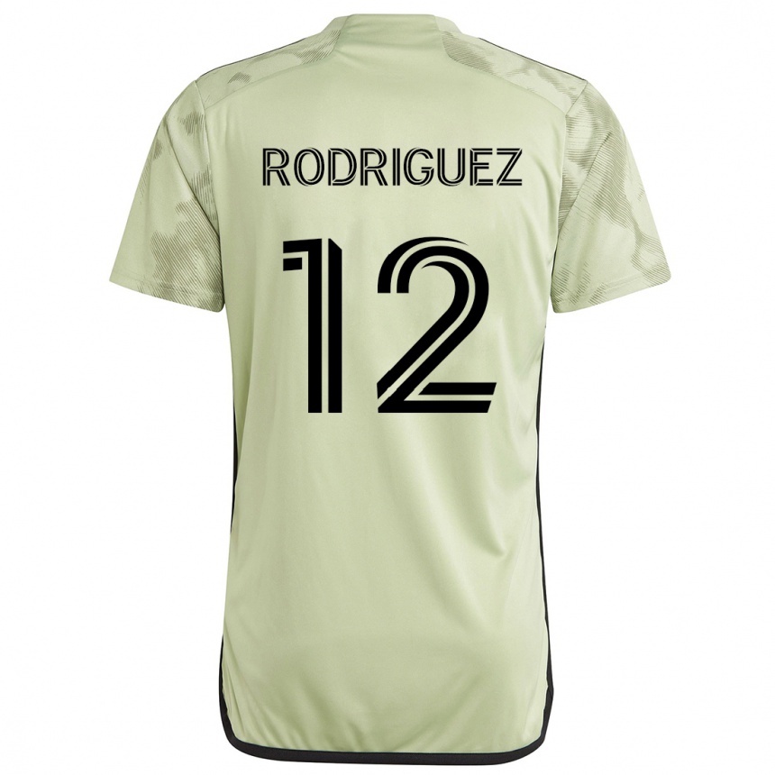 Férfi Labdarúgás Jeremi Rodríguez #12 Világos Zöld Idegenbeli Jersey 2024/25 Mez Póló Ing