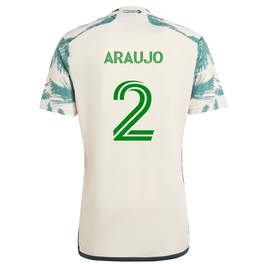 Férfi Labdarúgás Miguel Araujo #2 Bézs Barna Idegenbeli Jersey 2024/25 Mez Póló Ing