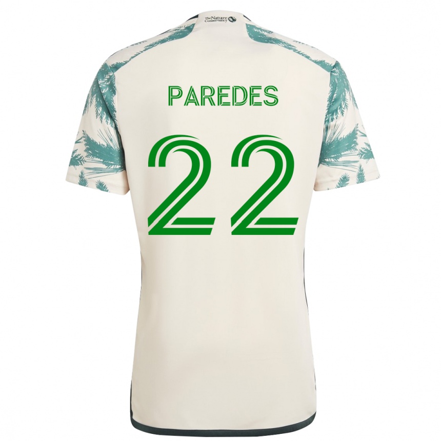 Férfi Labdarúgás Cristhian Paredes #22 Bézs Barna Idegenbeli Jersey 2024/25 Mez Póló Ing