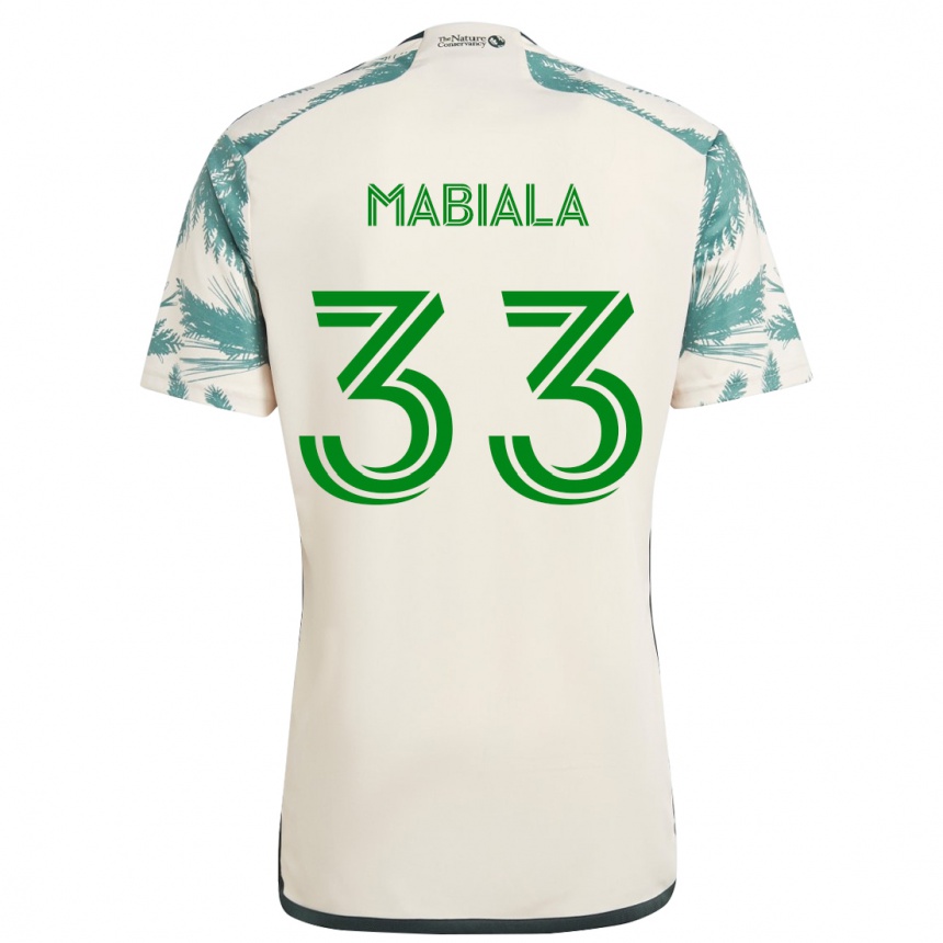 Férfi Labdarúgás Larrys Mabiala #33 Bézs Barna Idegenbeli Jersey 2024/25 Mez Póló Ing