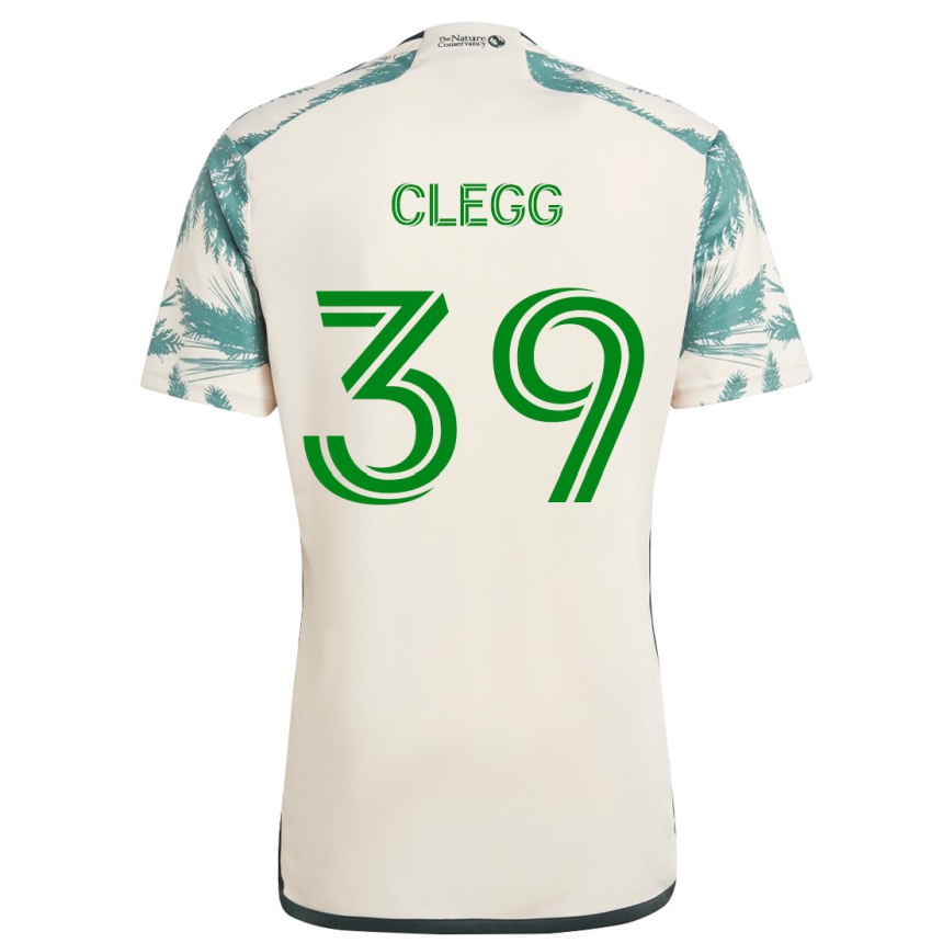 Férfi Labdarúgás Tyler Clegg #39 Bézs Barna Idegenbeli Jersey 2024/25 Mez Póló Ing