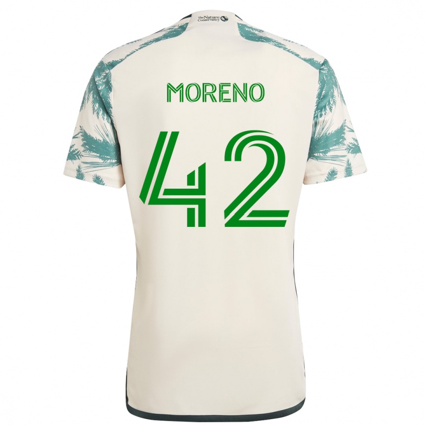 Férfi Labdarúgás Alexis Moreno #42 Bézs Barna Idegenbeli Jersey 2024/25 Mez Póló Ing