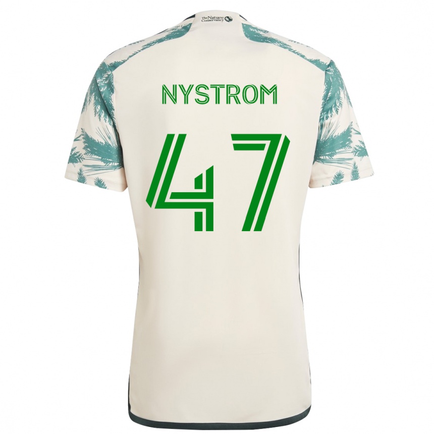 Férfi Labdarúgás Maximo Nystrom #47 Bézs Barna Idegenbeli Jersey 2024/25 Mez Póló Ing