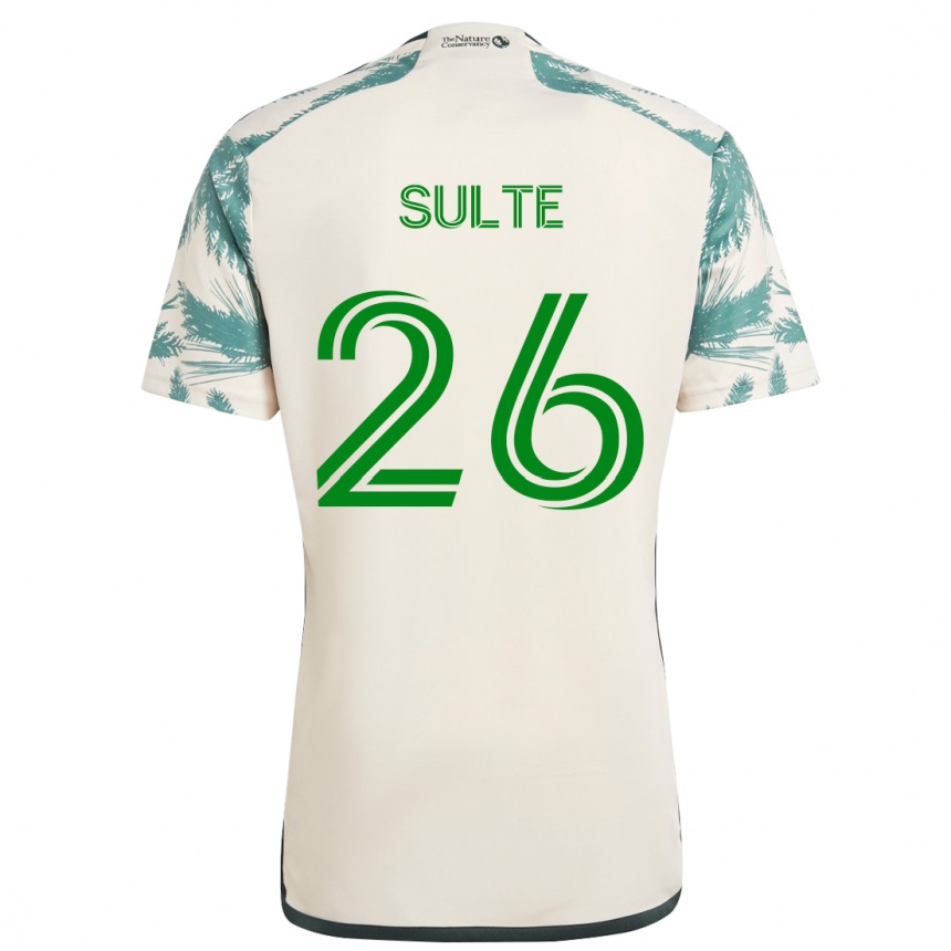 Férfi Labdarúgás Hunter Sulte #26 Bézs Barna Idegenbeli Jersey 2024/25 Mez Póló Ing