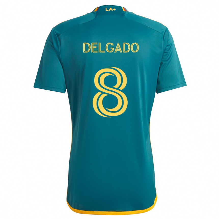 Férfi Labdarúgás Mark Delgado #8 Green Yellow Idegenbeli Jersey 2024/25 Mez Póló Ing