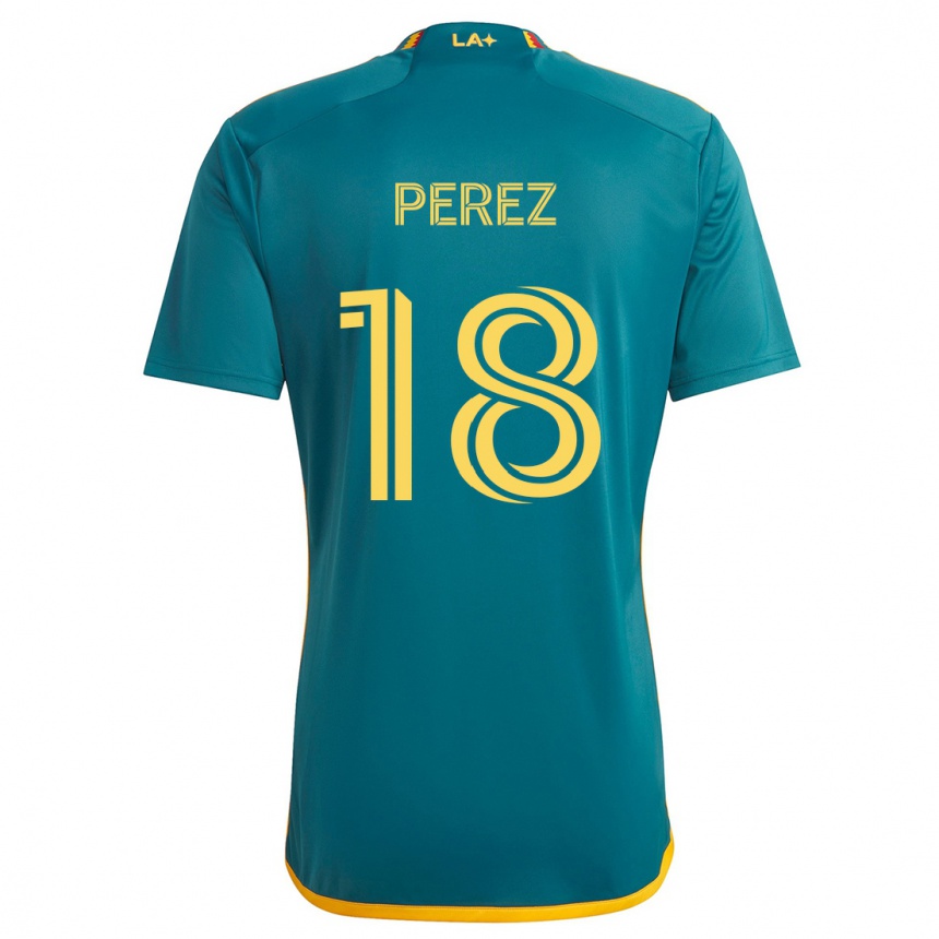 Férfi Labdarúgás Jonathan Pérez #18 Green Yellow Idegenbeli Jersey 2024/25 Mez Póló Ing