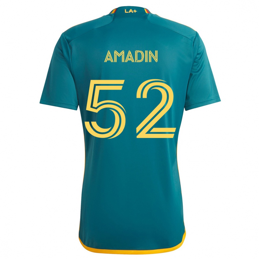 Férfi Labdarúgás Elijah Amadin #52 Green Yellow Idegenbeli Jersey 2024/25 Mez Póló Ing